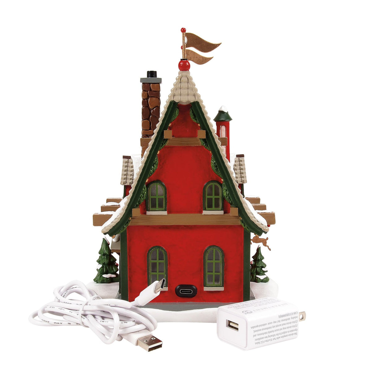 Department 56 50th Reindeer Acres Stable