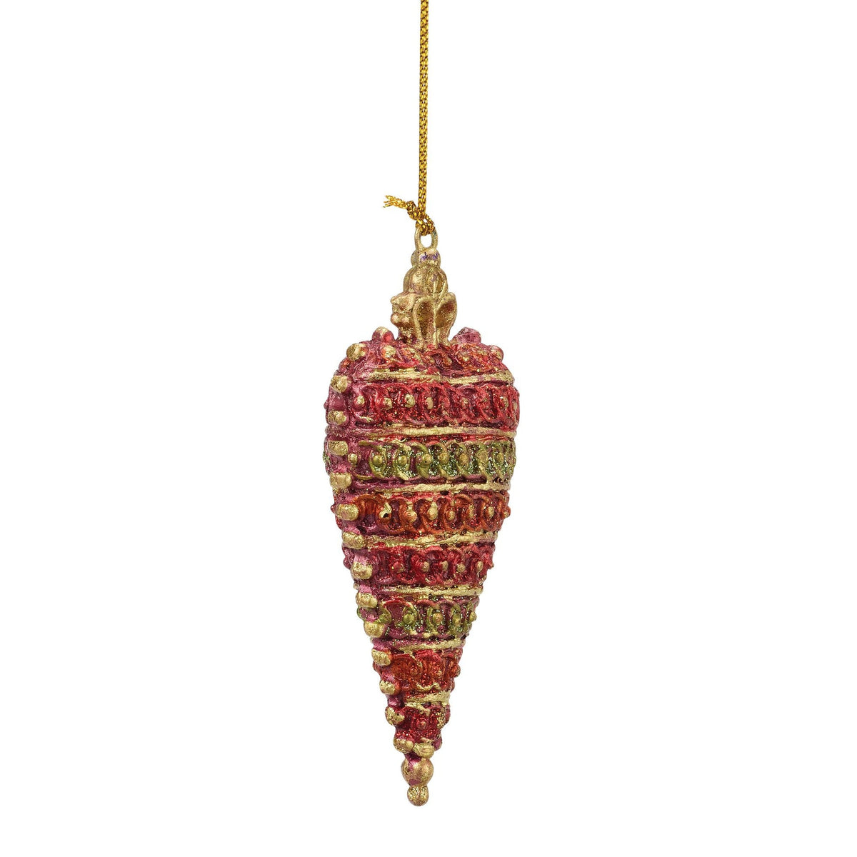 Department 56 Crown Top Heart Orn Red