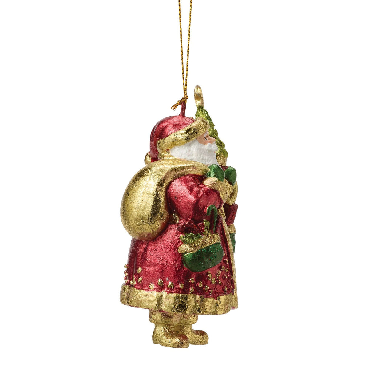 Department 56 Santa Holding Tree Orn Red