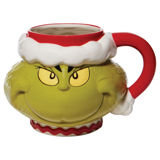 Department 56 Santa Grinch Sculpted Mug