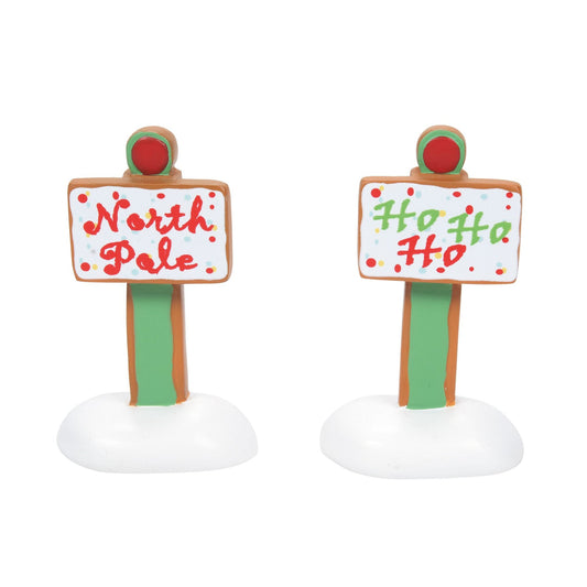 Department 56 Gingerbread Xmas Signs St/2