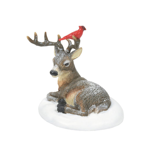 Department 56 Cardinal Christmas Deer