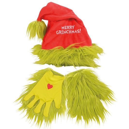 Department 56 Grinch Santa Hat & Gloves st/2