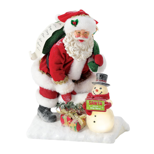 Department 56 Santa Stops Here