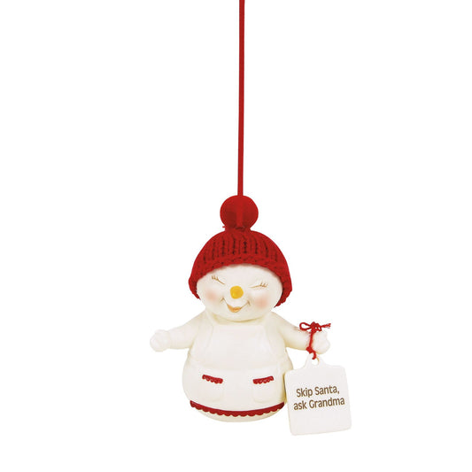 Department 56 Skip Santa, Ask Grandma orn