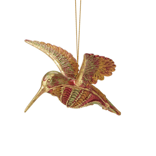 Department 56 Swirly Hummingbird Red