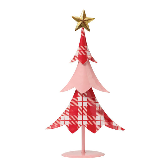 Department 56 Pink and Red Christmas Tree