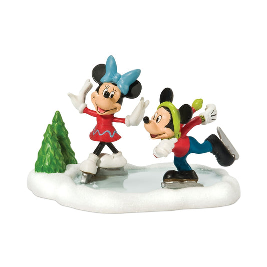 Department 56 Mickey & Minnie Go Skating
